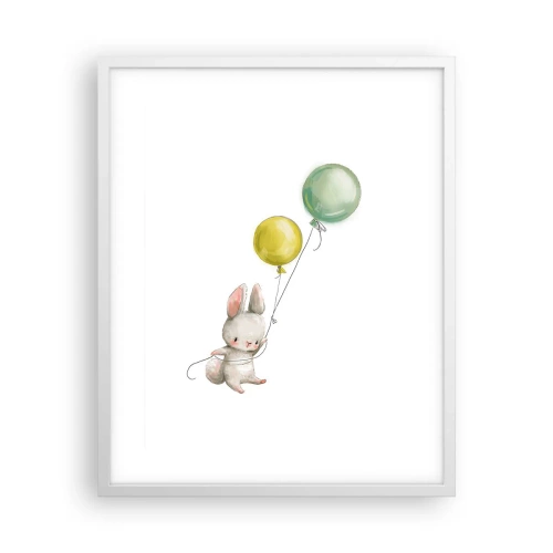 Poster in einem weißen Rahmen - Ich werde auch fliegen! - 40x50 cm