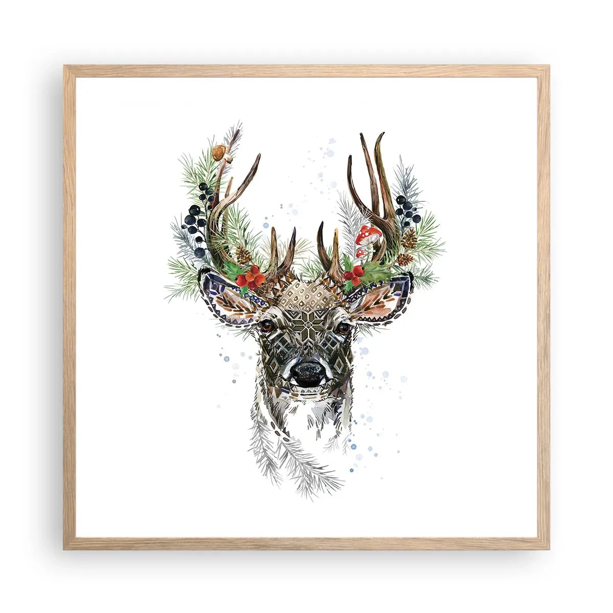 Poster in einem Rahmen aus heller Eiche - Im festlichen Gewand - 60x60 cm