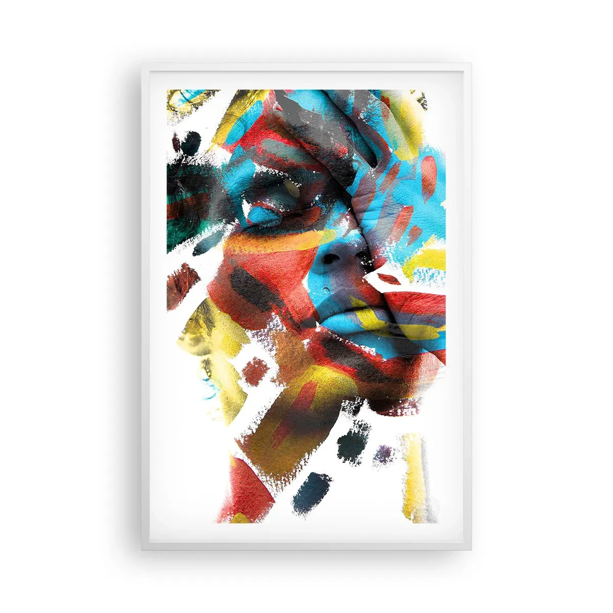 Poster in einem weißen Rahmen - Eine bunte Persönlichkeit - 61x91 cm