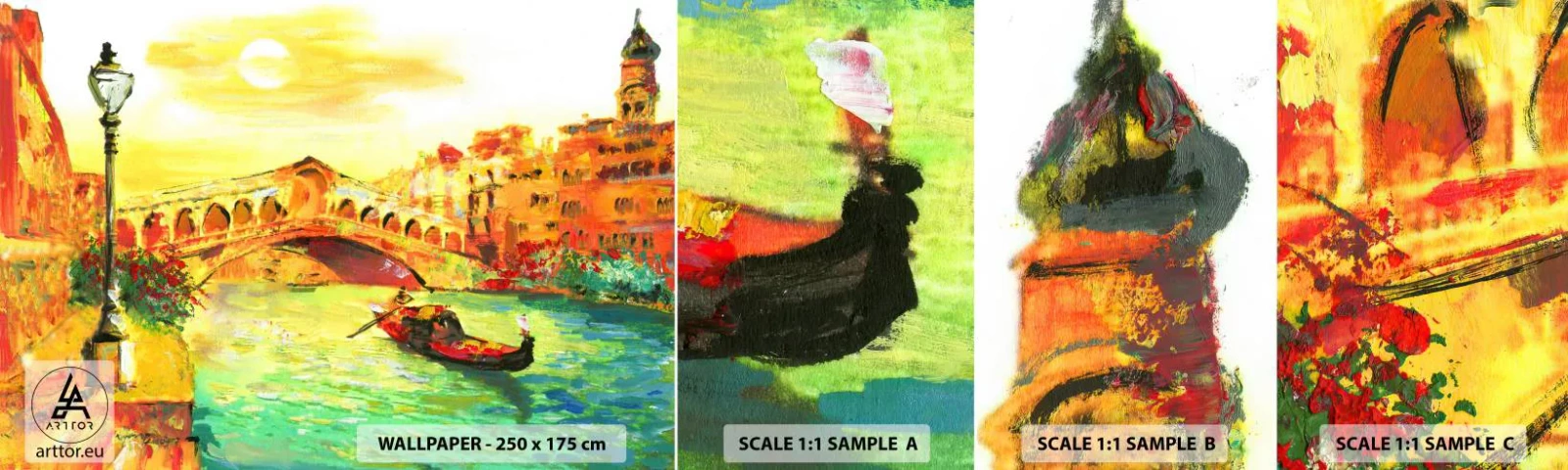 Fototapeten Muster Selbstklebend Deluxe Sticker - Eine Pilgerreise der Liebenden - Venedig, Stadt, Die Architektur - 100x30 cm
