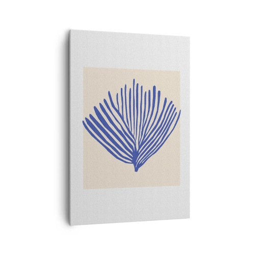 Bild auf Leinwand - Leinwandbild - Blauer Fächer - 70x100 cm
