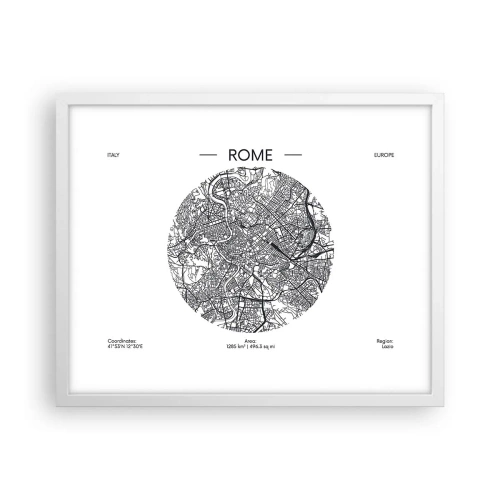 Poster in einem weißen Rahmen - Anatomie von Rom - 50x40 cm