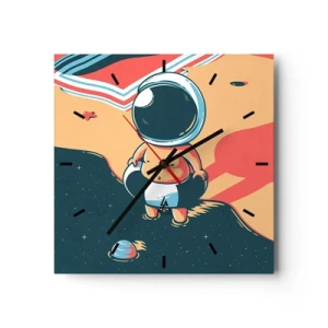 Wanduhr - Glasuhr - Aus einer anderen Perspektive - 40x40 cm