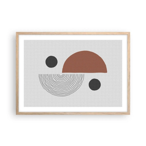 Poster in einem Rahmen aus heller Eiche - Perfektion des Rades - 70x50 cm