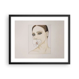 Poster in einem schwarzem Rahmen - Ein Symbol für Eleganz und Schönheit - 50x40 cm