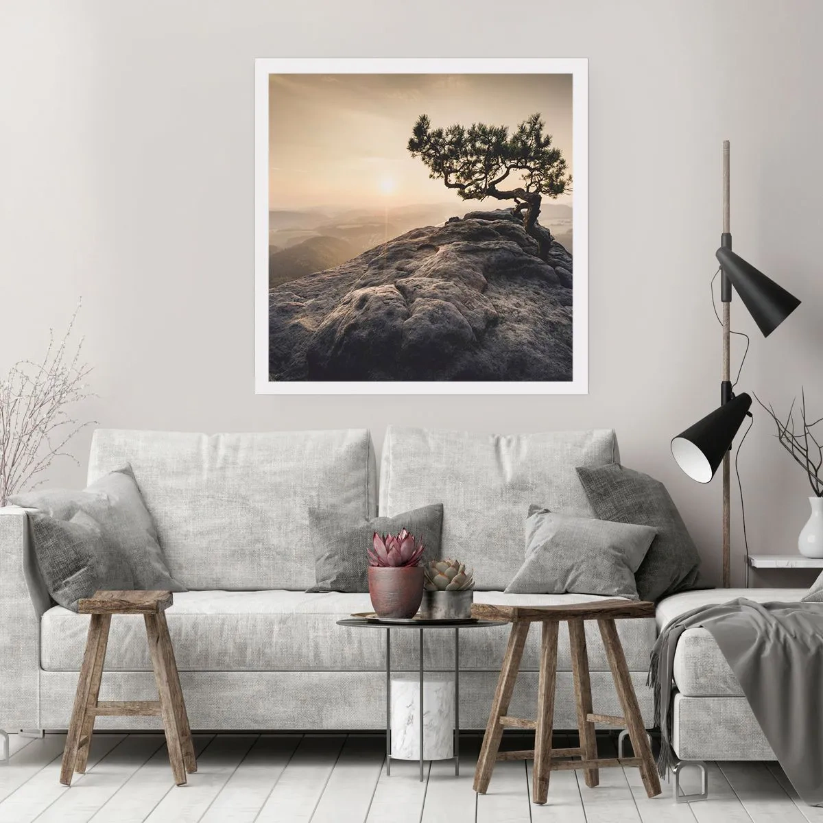 Poster - Das Leben gewinnt immer - 60x60 cm