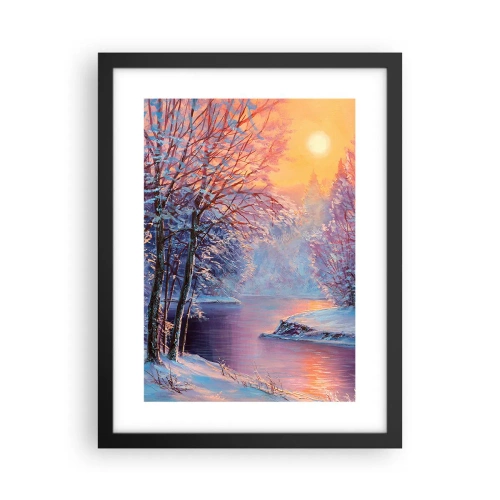 Poster in einem schwarzem Rahmen - Die Farben des Winters - 30x40 cm