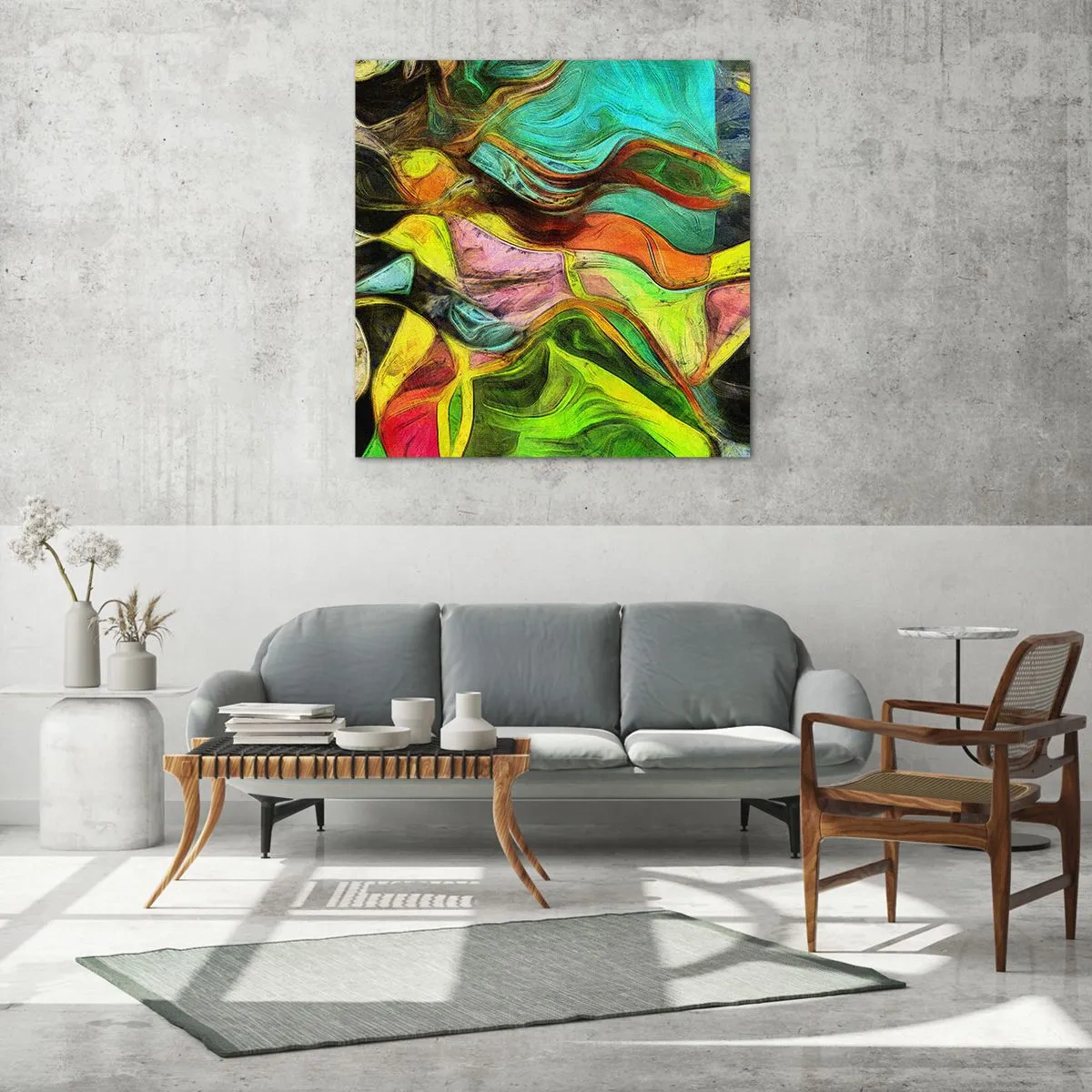 Glasbild - Bild auf glas - Bewegung ist Leben - 70x70 cm