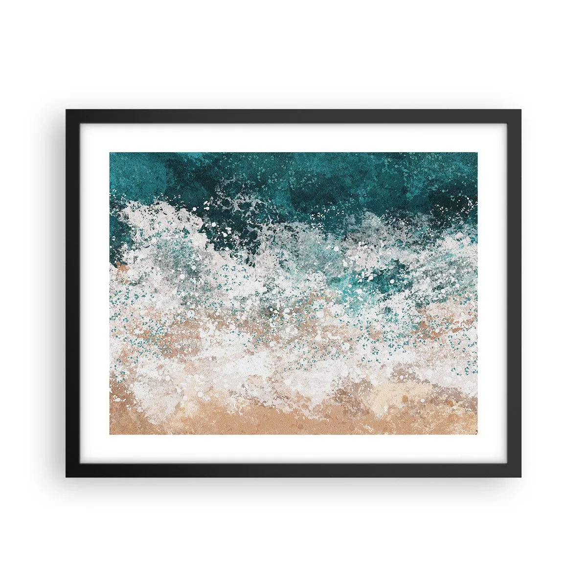 Poster in einem schwarzem Rahmen - Meeresgeschichten - 50x40 cm