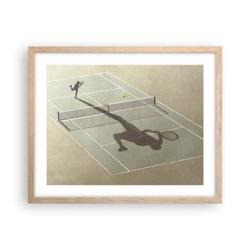 Poster in einem Rahmen aus heller Eiche - Überwinde dich selbst - 50x40 cm