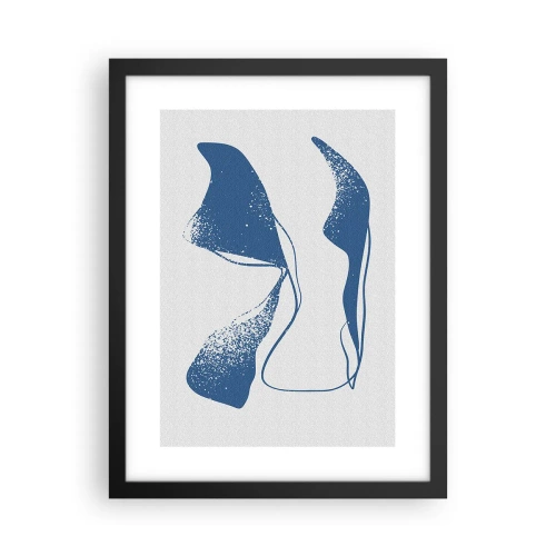 Poster in einem schwarzem Rahmen - Geflügelte Abstraktion - 30x40 cm