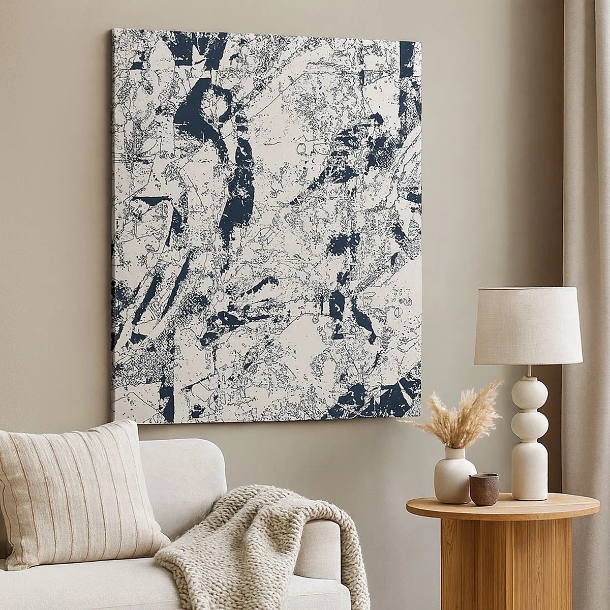 Bild auf Leinwand - Leinwandbild - Durchdringung der Gegensätze - 30x30 cm