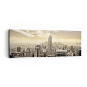 Bild auf Leinwand - Leinwandbild - New York aus Grau - 90x30 cm