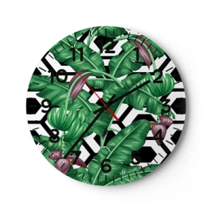 Wanduhr - Glasuhr - Von Natur aus eine symmetrische Komposition - 40x40 cm