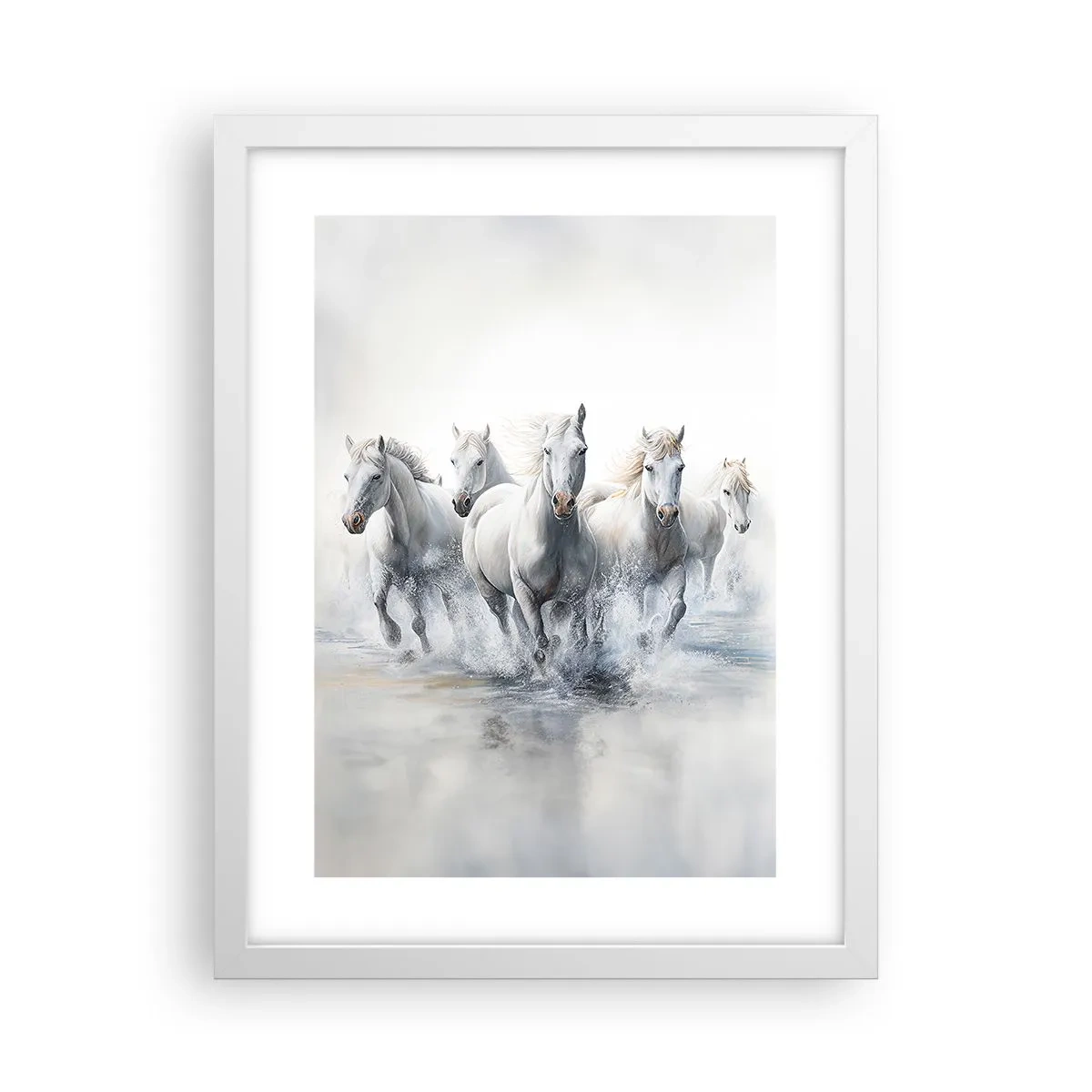 Poster in einem weißen Rahmen - Weiße Magie - 30x40 cm