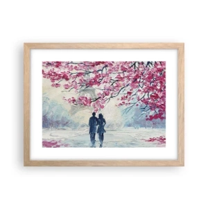Poster in einem Rahmen aus heller Eiche - Romantischer Spaziergang - 40x30 cm