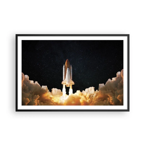 Poster in einem schwarzem Rahmen - Ad Astra! - 91x61 cm