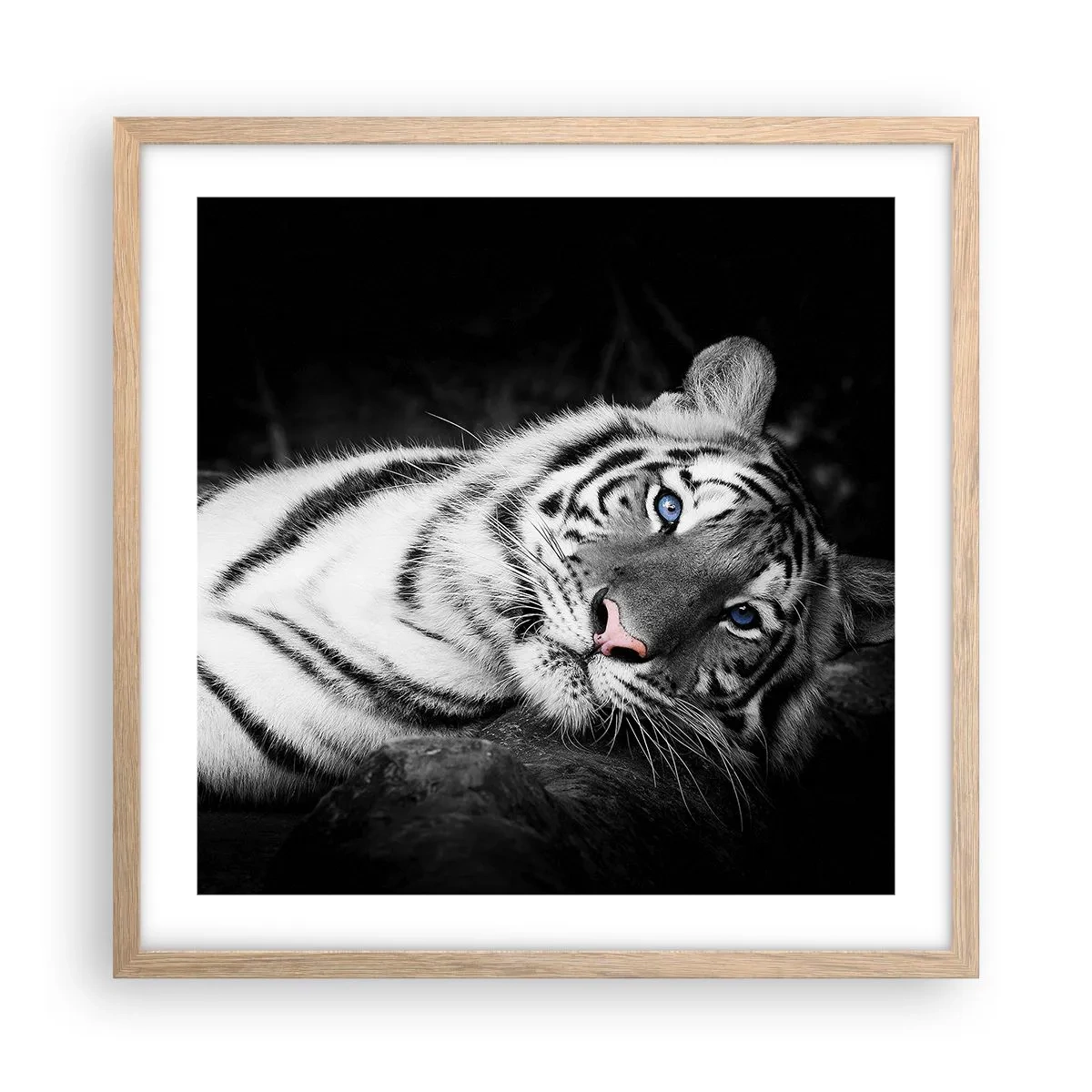 Poster in einem Rahmen aus heller Eiche - Wildnis und Frieden - 50x50 cm