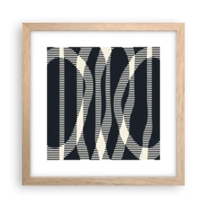 Poster in einem Rahmen aus heller Eiche - Ein Versuch, die Dunkelheit zu durchbrechen - 30x30 cm