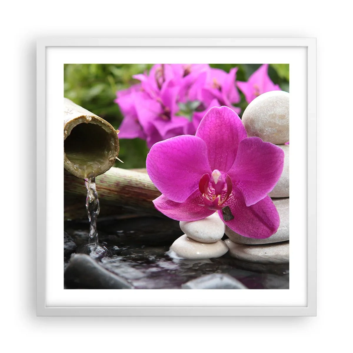 Poster in einem weißen Rahmen - Du ruhst dich schon aus - 50x50 cm