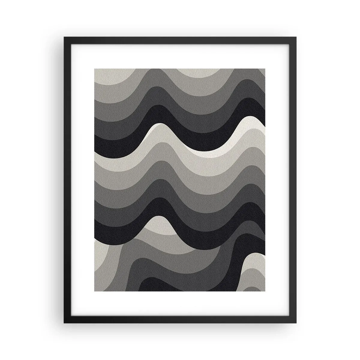 Poster in einem schwarzem Rahmen - Eine Welle nach der anderen - 40x50 cm