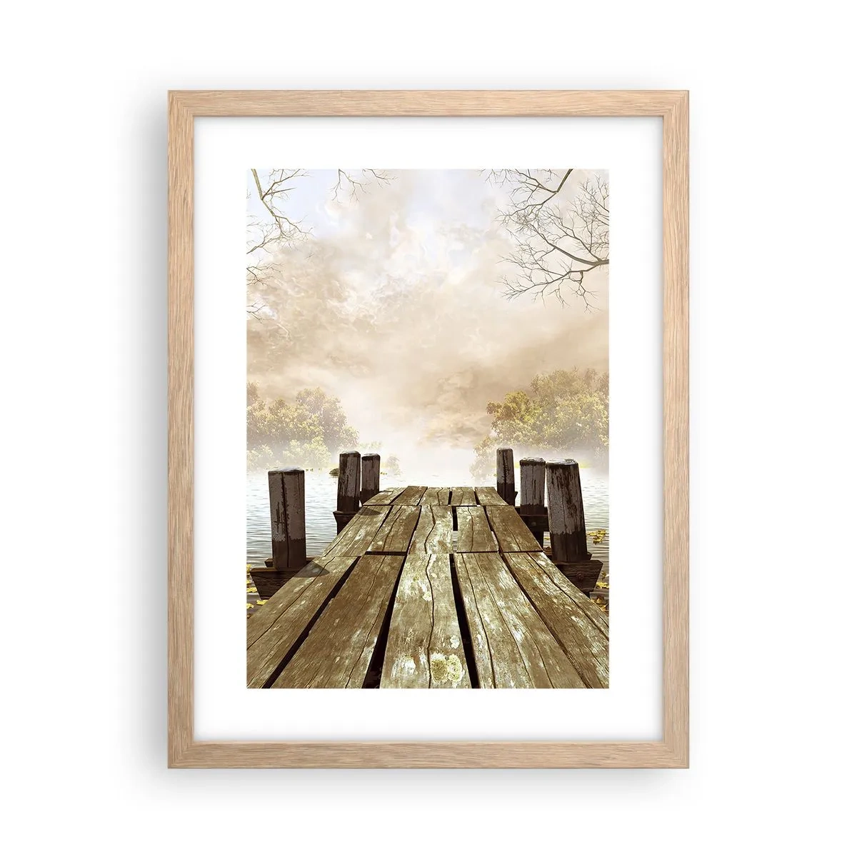 Poster in einem Rahmen aus heller Eiche - Die milde Traurigkeit des Herbstes - 30x40 cm