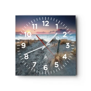 Wanduhr - Glasuhr - Du hast einen Regenbogen aus strahlendem Licht verschüttet ... - 30x30 cm