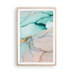 Poster in einem Rahmen aus heller Eiche - Ein Tanz der Formen und Farben - 61x91 cm