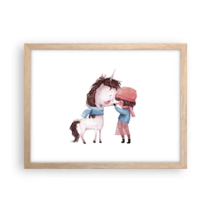 Poster in einem Rahmen aus heller Eiche - Ein Wintermärchen - 40x30 cm