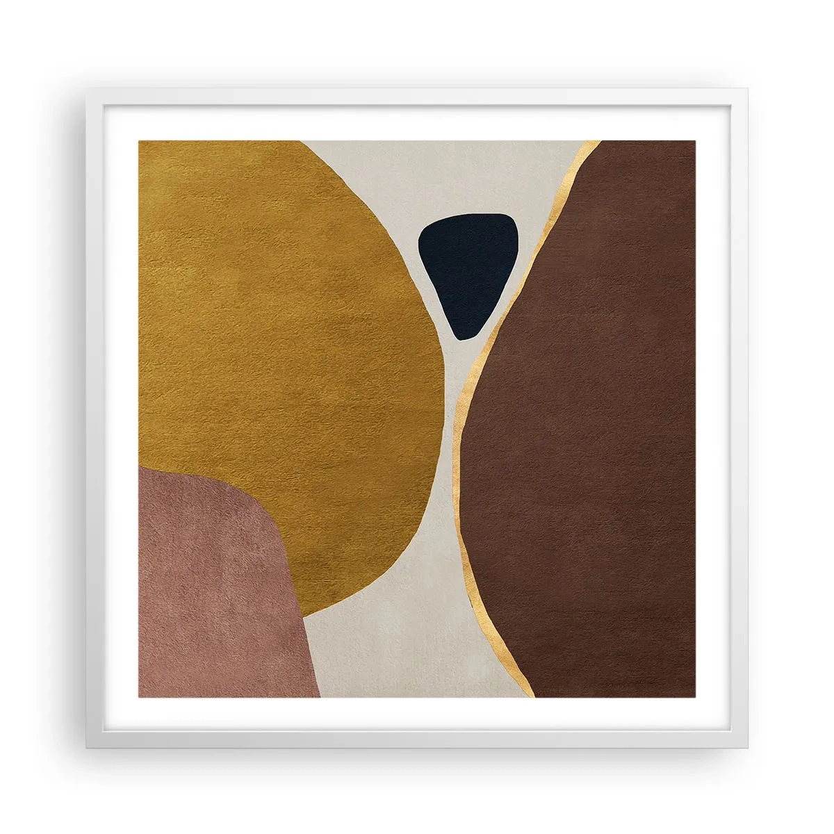 Poster in einem weißen Rahmen - Abstraktion – ein Ort im Raum - 60x60 cm