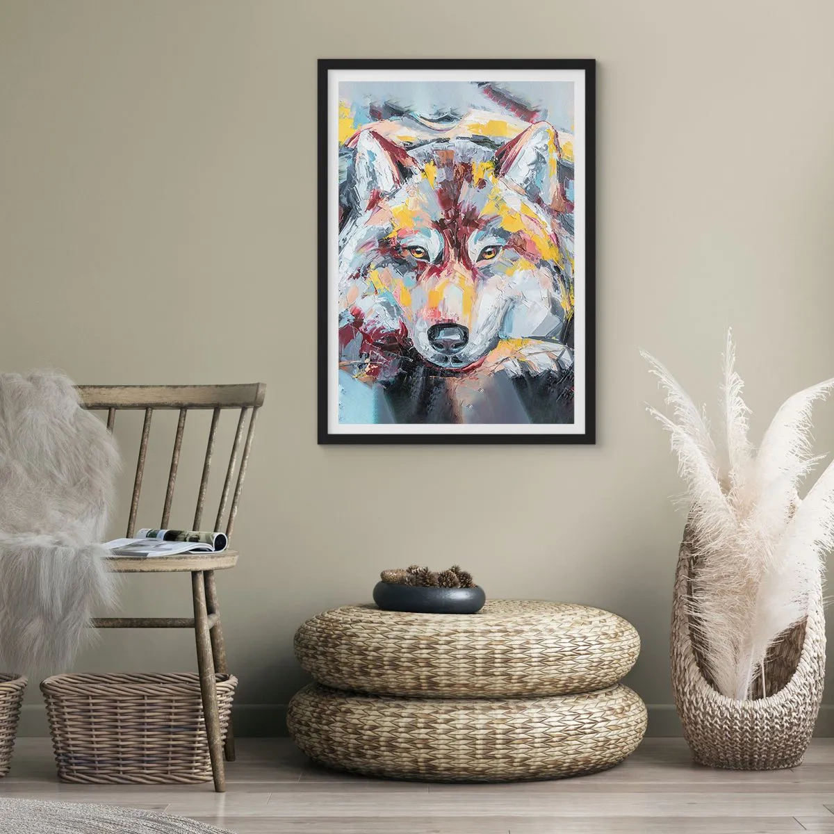 Poster in einem schwarzem Rahmen - Seelenfrieden unter den Lieben - 40x50 cm