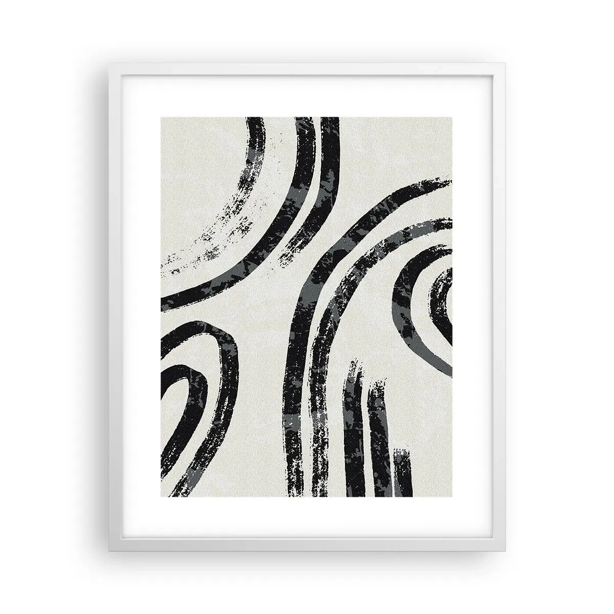 Poster in einem weißen Rahmen - Bei Hälfte angehalten - 40x50 cm