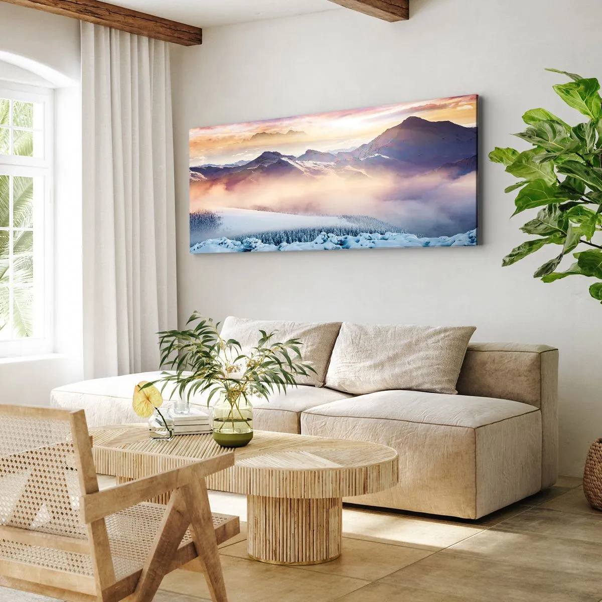 Bild auf Leinwand - Leinwandbild - Die Kraft und Reinheit der Natur - 90x30 cm
