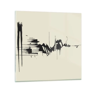 Glasbild - Bild auf glas - Hastige Abstraktion - 30x30 cm