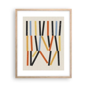 Poster in einem Rahmen aus heller Eiche - Komposition auf der Ebene - 40x50 cm