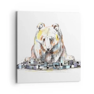 Bild auf Leinwand - Leinwandbild - Wie kann man so leben? - 70x70 cm