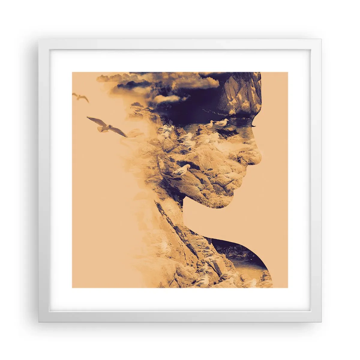 Poster in einem weißen Rahmen - Von Natur aus schön - 40x40 cm