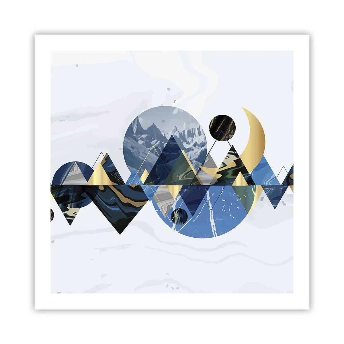 Poster - Geometrische Landschaft - 60x60 cm