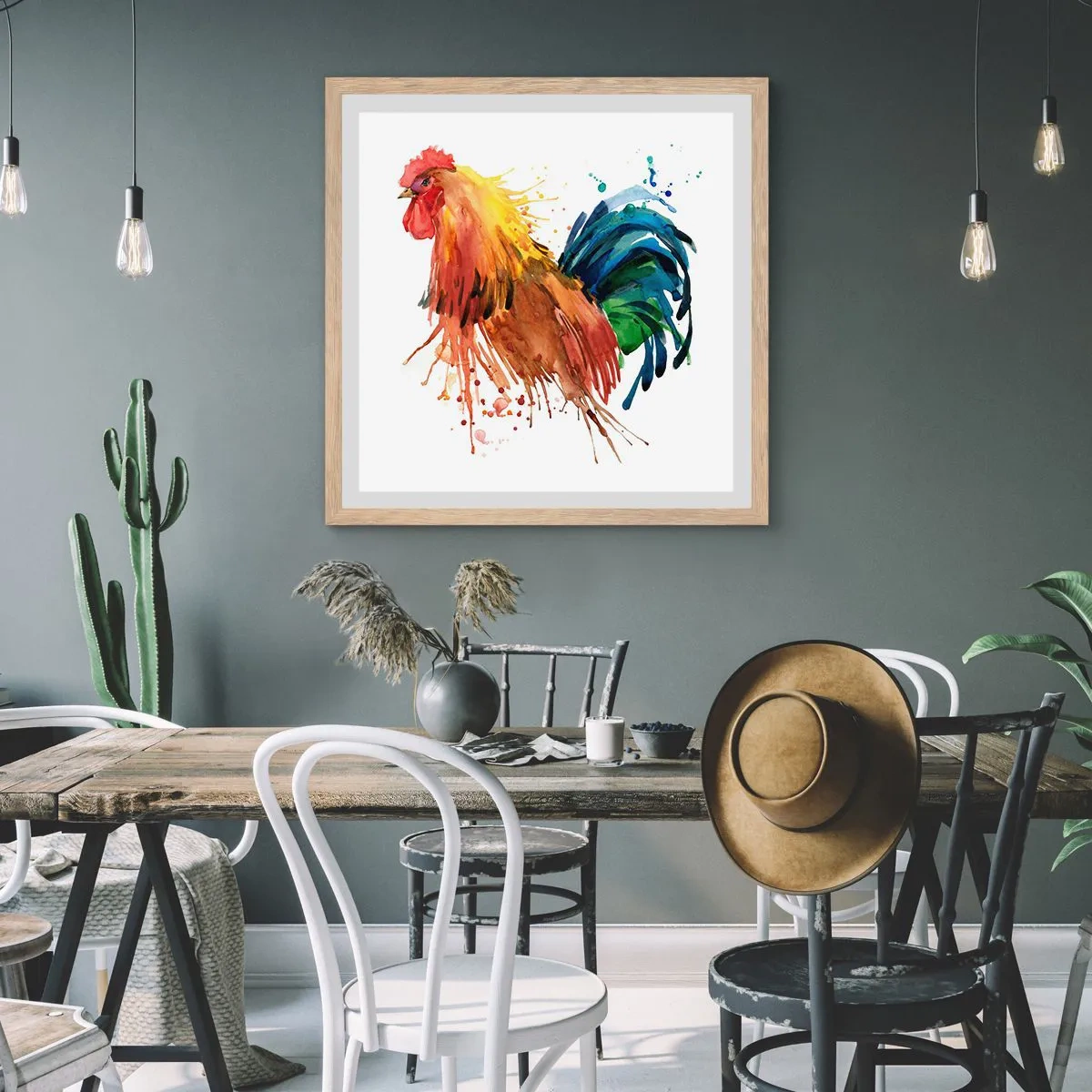 Poster in einem Rahmen aus heller Eiche - Königliches Gewand, königlicher Stolz - 30x30 cm