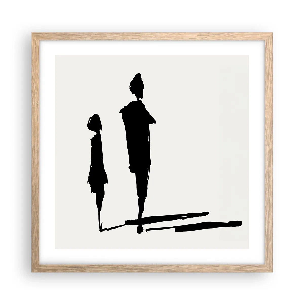 Poster in einem Rahmen aus heller Eiche - Mit Sicherheit zusammen? - 50x50 cm