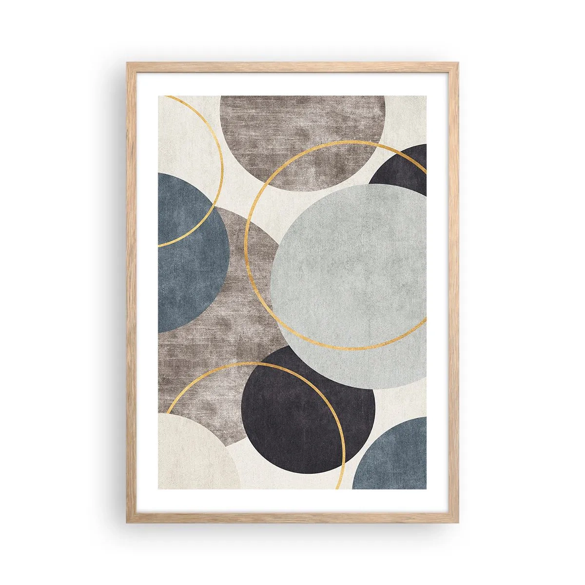 Poster in einem Rahmen aus heller Eiche - Rad für Rad - 50x70 cm