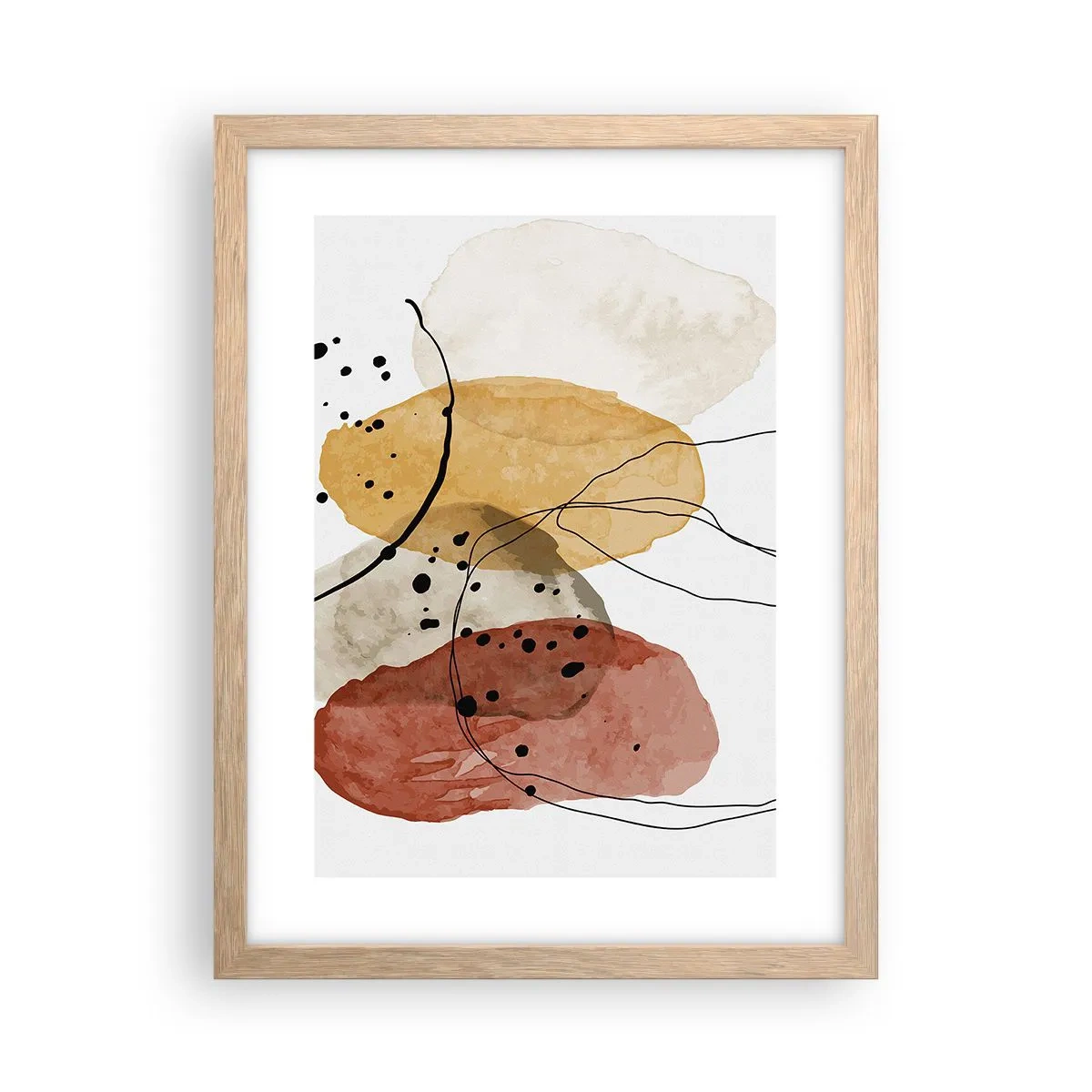 Poster in einem Rahmen aus heller Eiche - Wie leichte, transparente Luft - 30x40 cm