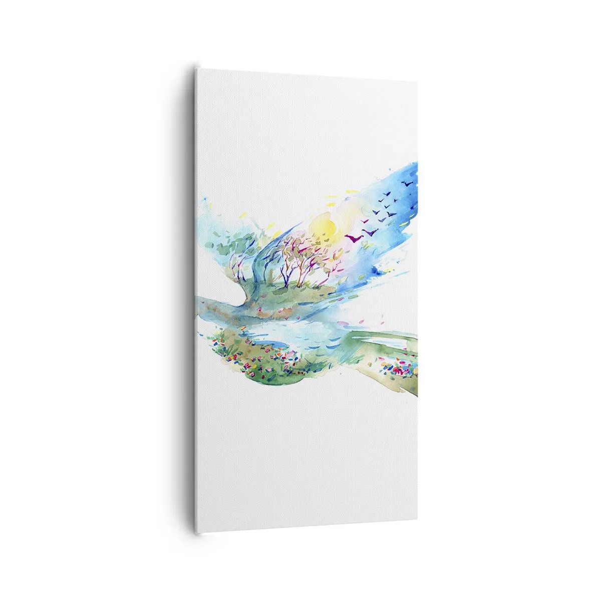 Bild auf Leinwand - Leinwandbild - Auf den Flügeln der Natur - 65x120 cm