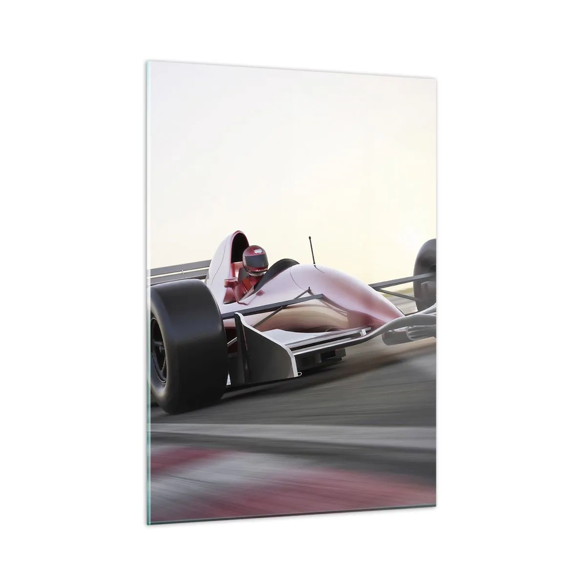 Glasbild - Bild auf glas - Formel 1 auf der Rennstrecke - 50x70cm - Immer der Gewinner - Moderne Wanddekoration für Wohnzimmer und Schlafzimmer ARTTOR