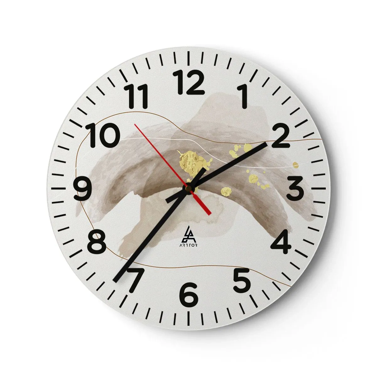 Wanduhr - Glasuhr - Im Weltraum begegnet - 40x40 cm