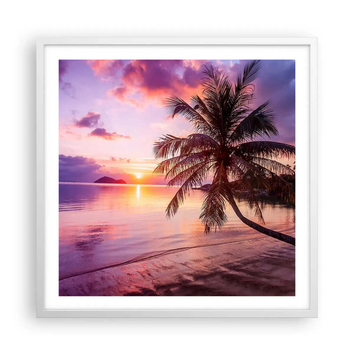 Poster in einem weißen Rahmen - Behaglichkeit bis zum Horizont - 60x60 cm