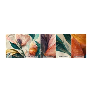 Fototapetenmuster Standard Eco - Blumen der südlichen Inseln - Blumen, Jahrgang, Botanik - 100x30 cm