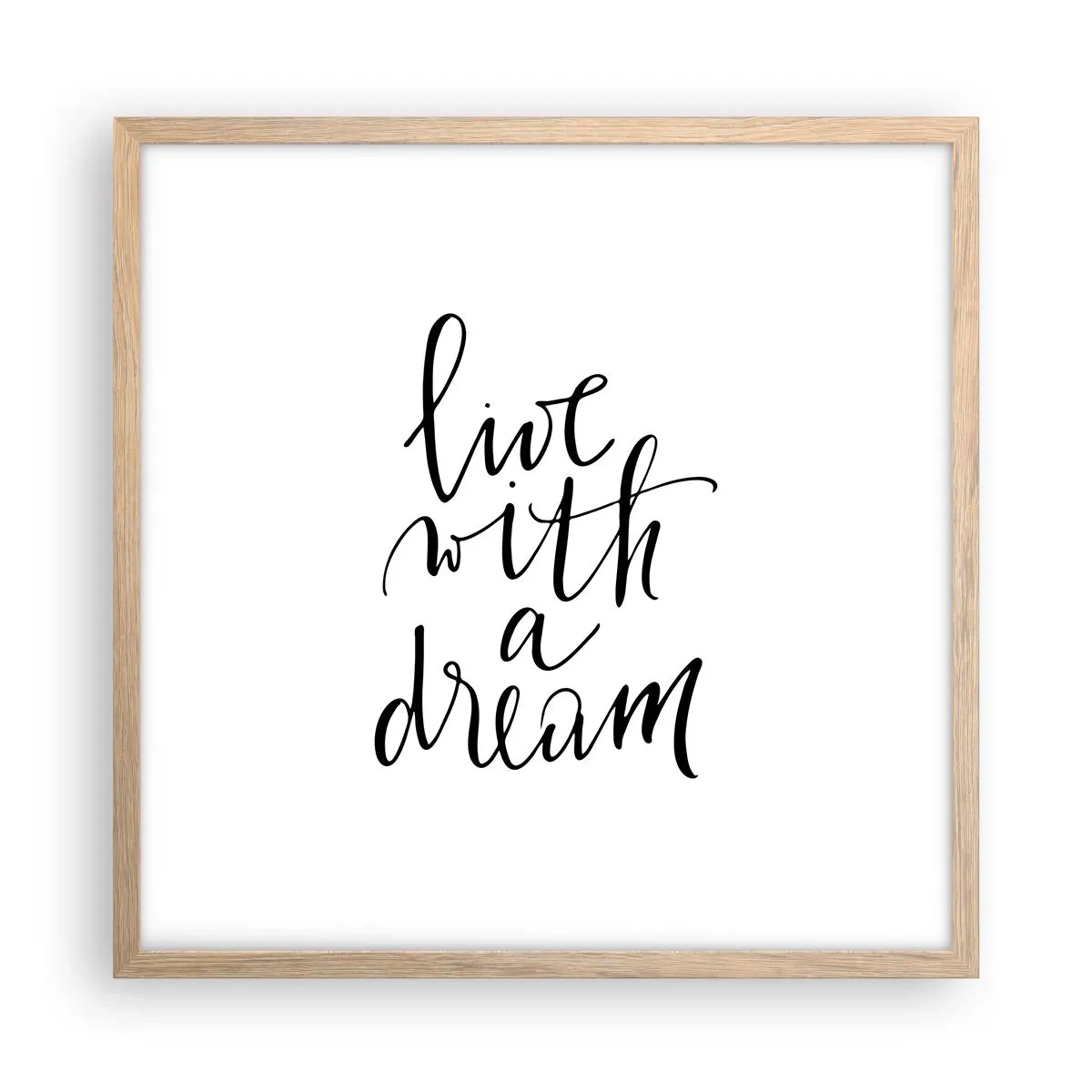 Poster in einem Rahmen aus heller Eiche - Na sicher - 50x50 cm