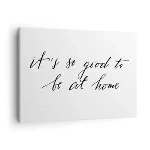 Bild auf Leinwand - Leinwandbild - Kalligrafischer Schriftzug auf weißem Hintergrund - 70x50cm - Die ganze Wahrheit - Moderne Wanddekoration für Wohnzimmer und Schlafzimmer ARTTOR