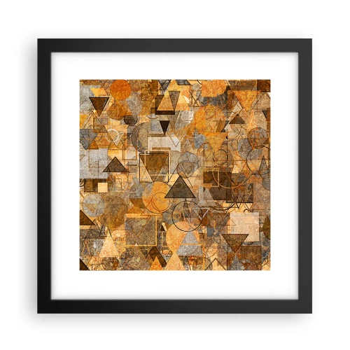 Poster in einem schwarzem Rahmen - Die Welt in Form - 30x30 cm